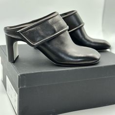 Gorgeous Mid-Heel Slides With Exquisite Leather Craftsmanship Made In Italy For Rag And Bone. Msrp: $525 Size : Euro 37 / Usa 7 Color: Black Shoes Are New With Tags And Are As Pictured. Includes Authenticity Card And Includes Branded Dust Bag. These Are Luxury, Timeless, Classy Shoes With European Craftsmanship To Last! Modern Formal Mules With Heel Loop, Designer Round Toe Heels For Workwear, Elegant Round Toe Mules Medium Width, Elegant Mules With Round Toe, Designer Leather Mules With Reinforced Heel, Designer Leather Shoes With Round Toe For Evening, Elegant Leather Mules With Heel Loop, Formal Mules With Round Toe Medium Width, Formal Round Toe Mules In Medium Width