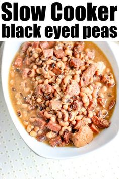 this slow cooker black eyed peas recipe is so easy to make and tastes just as good as it looks