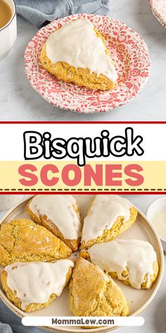 bisquick scones Bisquick Scones, Bisquick Inspired Recipes, Bisquick Recipes Breakfast, Bisquick Mix Recipe, Fluffy Scones, Easy Scone, Bisquick Recipe, Best Scone Recipe, Breakfast Scones