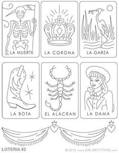 an image of four different symbols in spanish