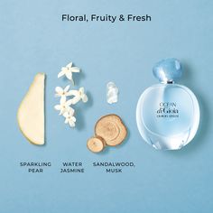 Pear Perfume, Perfume Diy, Armani Parfum, Armani Perfume, Jasmine Perfume, Fragrance Lab, Fresh Perfume, Musk Scent, Fragrances Perfume Woman