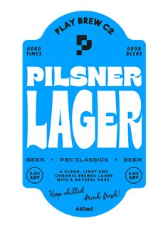 pilsner lager beer label