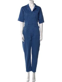 Alex Mill JumpsuitBlueThree-Quarter Sleeve with CollarButton Closure at FrontFit:Jumpsuits and Rompers by Alex Mill typically fit true to size. Alex Mill Jumpsuit, Casual Blue Button-up Jumpsuit, Medium Wash Button-up Jumpsuits With Pockets, Blue V-neck Relaxed Fit Jumpsuit, Alex Mill, Sweater Pants, Quarter Sleeve, Outerwear Sweater, Hoodie Dress