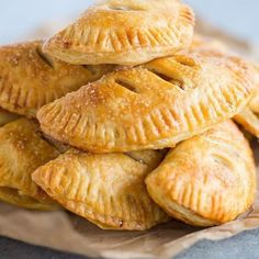 several small pastries stacked on top of each other