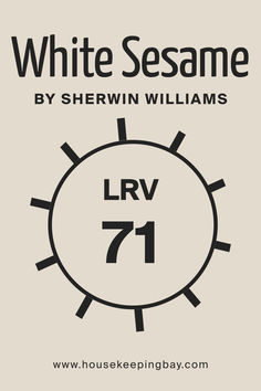 white sesame by sherwin williams with the words lr 717 on it