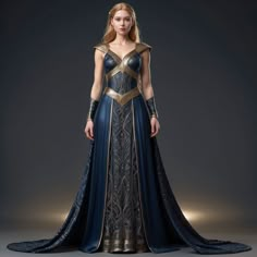 Asgardian Dress, Westeros Fashion, Daenerys Targaryen Dress, Fairy Dresses, Concept Clothing, Fashion Illustration Dresses, Royal Outfits, Fantasy Gowns