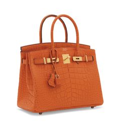 Orange Birkin, Hermes Birkin Orange, Fancy Purses, Birkin Handbags, Luxury Bags Collection, Orange Poppy, Hot Bags