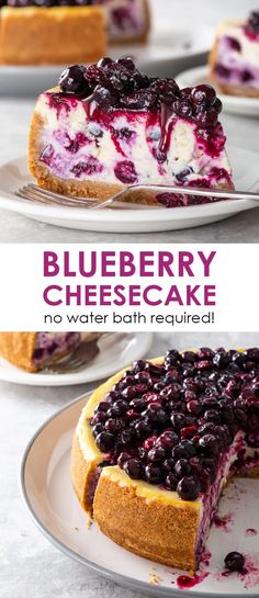 blueberry cheesecake with no water bath required