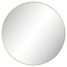 a round mirror on a white background