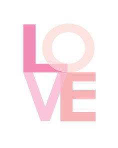 the word love is painted in pink and white