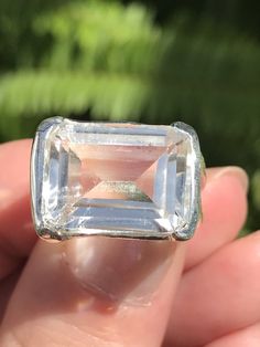 Clear Quartz Ring Size 6.25 - Morganna’s Treasures Clear Quartz Wedding Ring, Handmade Clear Quartz Jewelry, Silver Quartz Rings For Gift, Clear Quartz Ring, Positive Feelings, Nickel-free Spiritual Quartz Jewelry, Feeling Positive, Thought Process, Energy Level