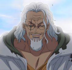 an old man with white hair and glasses is looking at the camera while he has his eyes closed