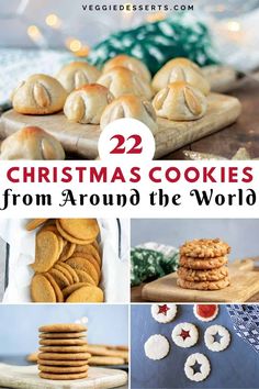 christmas cookies from around the world with text overlay that reads 22 christmas cookies from around the world