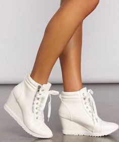 Cute Shoes Heels & Wedges, Heeled Trainers, Wedge Sneakers Outfit, Dr Shoes, Cute Shoes Heels, Shopping Day