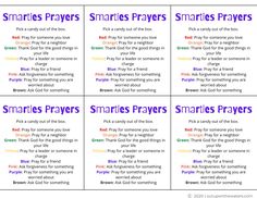 four smart prayer cards with the words smart prayers and smart prayers on them