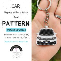 This is an instant download DIGITAL Miyuki beaded Toucan Bird Pattern. It is not a physical product. Materials are NOT included. After purchase, you will receive one pdf and one image. ◆ For the Car Pattern: - Beads: Miyuki Delica 11/0 - Colors: 6       -Type: Peyote Or Brick Technique -Width: 31 columns -Height: 21 lines -Finished size: 1,64 x 1,48 inch -Total beads: 1104 ◆ PDF FILES include: - Pattern preview - Bead list (color numbers, names and required quantity) - Word scheme This model DOE Miyuki Bead, Miyuki Beads Pattern, Color Numbers, Car Pattern, Toucan Bird, Bird Pattern, Bead Pattern, Miyuki Beads, Bird Patterns