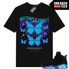 "Aqua 6s Jordan matching shirt by Sneaker Match Tees brand. Official Sneaker Match Tees shirt designed to match the Jordan 6 \"Aqua\" retro sneakers. *Sneakers are for matching purposes only, NOT included in the sale* True to size Men's shirt 100% Soft Cotton Regular Fit" Casual Sneakers With Graphic Print For Spring, Blue Casual Sneakers With Graphic Print, Casual Blue Sneakers With Graphic Print, Casual Sneakers With Graphic Print For Summer, Blue Sneakers With Graphic Print For Streetwear, Blue Graphic Print Sneakers For Streetwear, Sporty Sneakers With Graphic Print For Summer, Sporty Graphic Print Sneakers For Summer, Sporty Graphic Print Summer Sneakers