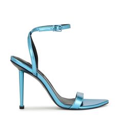 Reina Ankle Strap Sandals Blue Heeled Sandals, Blue Heeled, Blue Sandals Heels, Metallic Heels, Open Toed Heels, Shoe Carnival, Medium Purple, Dress Sandals, Ankle Strap Sandals