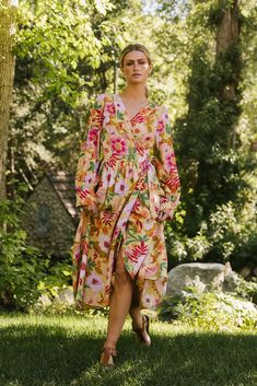 Celine Floral Wrap Dress Luxury Floral Print Chic Wrap Dress, Luxury Fitted Floral Print Wrap Dress, Luxury Floral Print Maxi Wrap Dress, Floral Wrap Dress With Jacket, Floral Wrap Dress Midi, Boden Wrap Dress, Sheer Midi Dress, Floral Wrap Dress, Guest Attire