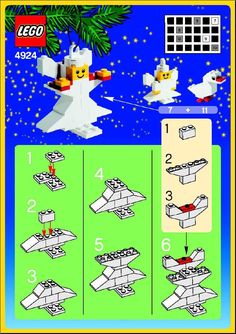 the instructions for how to make lego star wars snow fighter ships with instructions on how to build them