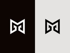 the letter m is made up of two letters, one in black and white with an inverted