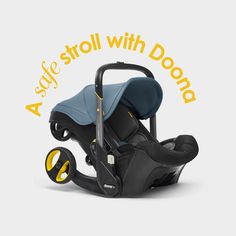 a baby stroller with the words, a safe stroll with don't