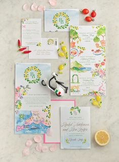 Lemon Love in Ravello
Amalfi Coast, Italy
Yes, this is an invitation! Honoring the bride who is a chef, this hostess with the mostess gave us free reign to put together a cocktail kit complete with custom fruit stickers inviting guests to save the date. Italy Wedding Invitations, Monique Lhuillier Wedding Dress, Watercolor Wedding Invitation, Wedding 2025, Destination Wedding Invitations, Invitation Inspiration, Bridesmaids And Groomsmen