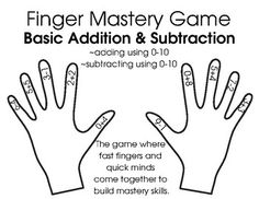 the finger master game with instructions for adding and subtracting hands to each other