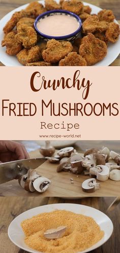 this is an image of crunchy fried mushrooms recipe