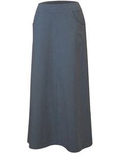 Stretch Solid Color Skirt With Pockets, Stretch Skirt With Pockets, Stretch Solid Skirt With Pockets, Modest Stretch Skirt With Elastic Waistband, Solid Non-stretch Lined Maxi Skirt, Non-stretch Lined Maxi Skirt, Stretch Full Length Pencil Skirt For Work, Stretch Flared Maxi Skirt In Solid Color, Stretch Elastane Skirt With Pockets