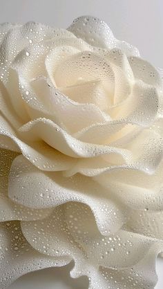 a white rose with water droplets on it