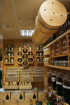 a store filled with lots of bottles and jars