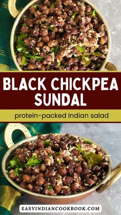 Boost your energy with Black Chickpea Sundal, a simple yet nutrient-rich Indian salad recipe! This protein-packed dish, also known as Kadalkalu Usli, combines black chickpeas with coconut and spices, making it a perfect snack or side dish. Ideal for healthy eating and meal prep, this salad brings authentic flavors with every bite. Add it to your salad rotation for a wholesome treat! Black Chickpeas Recipes, Chickpeas Recipes, Indian Salad, South Indian Snacks, Indian Salads, Black Chickpeas, Chickpea Recipes, Cabbage Salad, Boost Your Energy