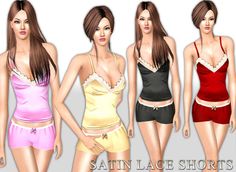 Saliwa's Satin Shorts Coctail Dresses, Satin Shorts, Sims Community, Sims 4 Clothing, Sims 3, Sims Cc