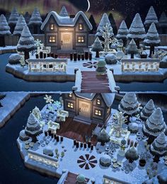 Acnh Hhp Sprinkle, Winter Wonderland Animal Crossing, Winter Animal Crossing Ideas, Acnh Winter Wonderland Ideas, Winter Animal Crossing Island, Animal Crossing Winter Island, Villager Homes Animal Crossing, Acnh Sprinkle, Cute Animal Crossing Outfits