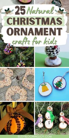 25 natural christmas ornament crafts for kids