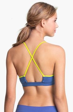 Free shipping and returns on Unit-Y 'Pirouette' Bra at Nordstrom.com. Narrow straps crisscross the open back providing light support to a stretch-cotton bra ideal for low-impact workouts like yoga or Pilates. Womens Athletic Outfits, Athletic Clothing, Cotton Bras, Cute Sweatshirts, Cropped Sweatshirt, Low Impact Workout, Crop Sweatshirt, Womens Activewear, Dance Outfits