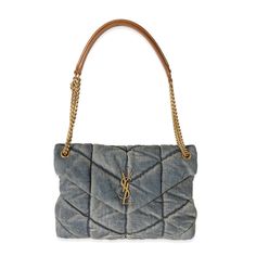 Saint Laurent Rodeo Blue Denim Medium Loulou Puffer Bag Saint Laurent Blue Saint Laurent Bag, Loulou Puffer, Puffer Bag, Saint Laurent Bags, Rodeo, Blue Denim, Saint Laurent, Puffer, Color Blue