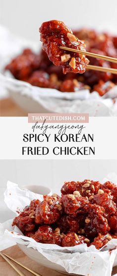 korean fried chicken dakgangjeong Healthy Asian Recipes, Authentic Asian Recipes, Korean Street Food Recipes, Sweet And Spicy Sauce, Spicy Korean, Easy Asian Recipes