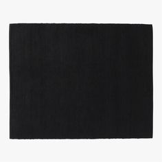 a black area rug on a white background