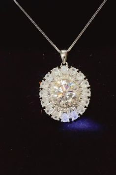 5 Carat Moissanite 925 Sterling Silver Necklace LOVCIA Moissanite Jewelry, 3 Carat, Sterling Silver Necklace, Sterling Silver Necklaces, Silver Necklaces, Timeless Elegance, Natural Beauty, Jewelry Collection, Platinum