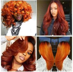 I love these hair color Fall Hair Colors Orange, Hair Colors Orange, Burnt Orange Hair Color, Burnt Orange Hair, Orange Hair Color, Hair Color Orange, Types Of Hair, Hair Color Auburn, Pelo Afro