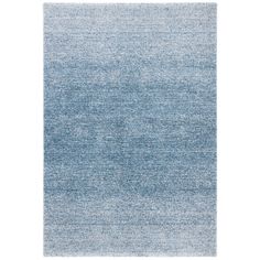 an area rug with blue and white colors