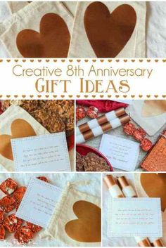 an anniversary gift idea with hearts on it