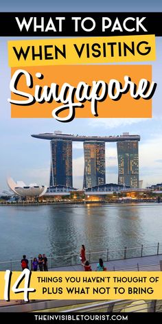 what to pack when visiting singapore with text overlay that reads, 4 things you haven't thought of plus what not to bring