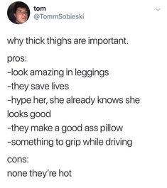 the text reads, why thick thighs are important pros look amazing in leggings - they save lives