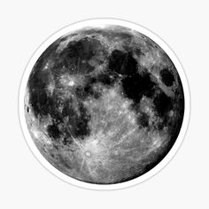 the full moon is shown in black and white