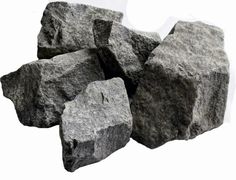 several large rocks sitting on top of each other in front of a white sky background