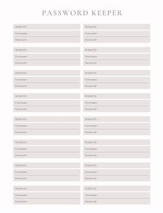 a printable passport card with the words,'password keeper '