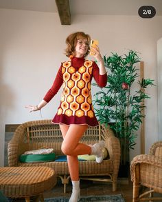 Mid 60s Fashion, 1970s Disco Fashion, 70s Style Crochet, Crochet 60s, 60s Crochet, Mary Quant Fashion, 60s Outfit, 60s Mod Fashion, Type Outfit